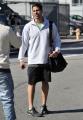 Adam Rodriguez Actor Adam Rodriguez joking with the paparazzi after leaving a gym in Venice Beach, CA